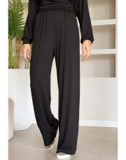 solea örme palazzo pantolon siyah