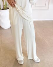 solea örme palazzo pantolon beyaz 2