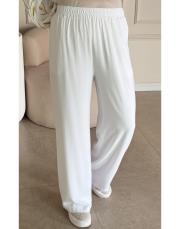 rawa keten bol paça pantolon beyaz