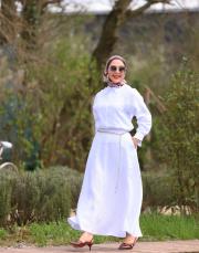 doly keten etekli takım beyaz