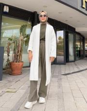 triko uzun hırka ekru 2