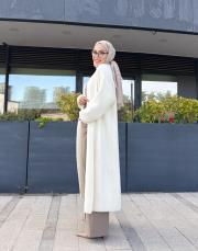 angora uzun hırka ekru 3