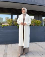 angora uzun hırka ekru 4