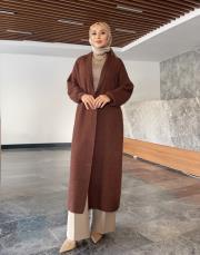 angora uzun hırka kahve 4