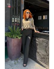mossy keten bol paça pantolon siyah