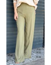 mossy keten bol paça pantolon haki 4