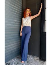 mossy keten bol paça pantolon indigo 2
