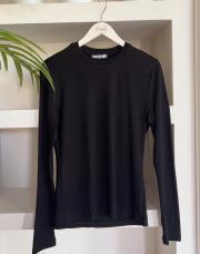 juno uzun kol crop body siyah