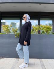 jeyla ince basic triko tunik siyah 3