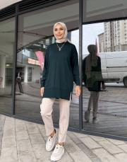 jeyla ince basic triko tunik zümrüt 4