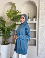 jeyla ince basic triko tunik indigo 4