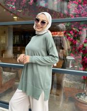 jeyla ince basic triko tunik mint 5