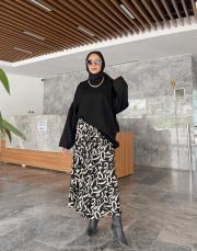 nesa önü oval basic kazak siyah