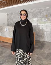 nesa önü oval basic kazak siyah 2