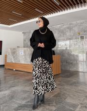 nesa önü oval basic kazak siyah 3