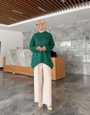 nesa önü oval basic kazak yeşil 3