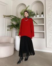 nesa önü oval basic kazak kırmızı 3