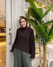 ponpon detay triko kahve 2