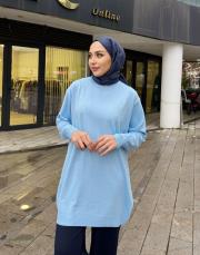 serpme taşlı kazak bebe mavisi