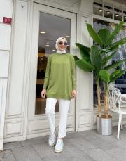 serpme taşlı kazak yeşil 3