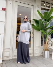 serpme taşlı kazak gri 3