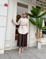 creva tencel gömlek bej