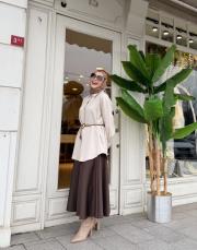 creva tencel gömlek bej 4