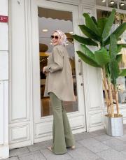 creva tencel gömlek haki