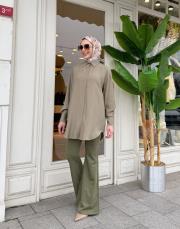 creva tencel gömlek haki 2