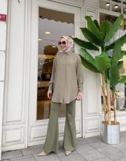 creva tencel gömlek haki 4