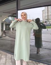 oliva basic uzun sweat mint