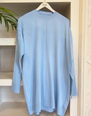 kol detay triko tunik bebe mavisi