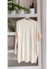 kol detay triko tunik ekru