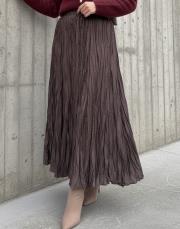 ithal kırışık etek acı kahve