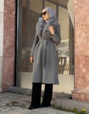 yaka kürklü kaban gri 3