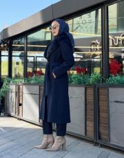 yaka kürklü kaban lacivert 3