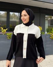 gömlek yaka triko hrıka siyah