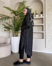 astarlı şişme kapitone mont siyah