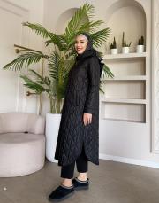 astarlı şişme kapitone mont siyah 3