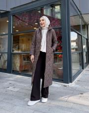 astarlı şişme kapitone mont acı kahve 4