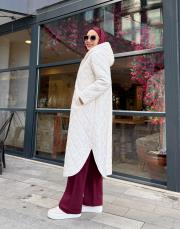 astarlı şişme kapitone mont ekru 2