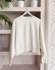 crop sweat ekru