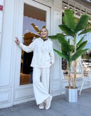 bomber bol paça takım ekru 3