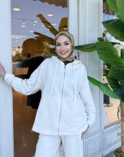 bomber bol paça takım ekru 4