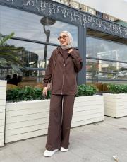 bomber bol paça takım kahve 3