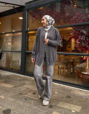 peluş hırka füme 2