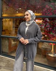 peluş hırka füme 3