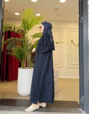 poly basic sweat elbise lacivert 2