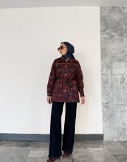 motifli cep detay ceket bordo 2