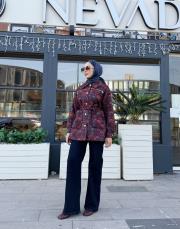 motifli cep detay ceket bordo 7